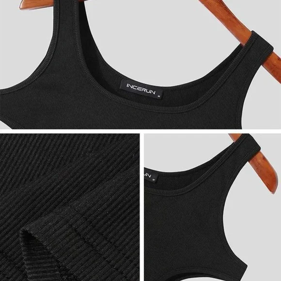 Y2K | Men's Black Cutout Tank Top | Size S - Picture 4 of 7